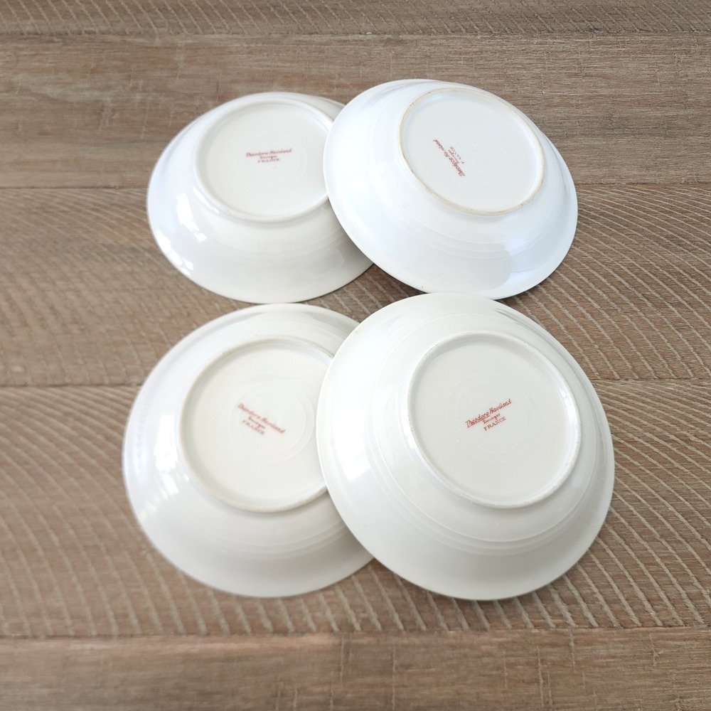 Set of 4 Theodore Haviland Troy Berry Bowls Limoges France - Picture 6 of 10